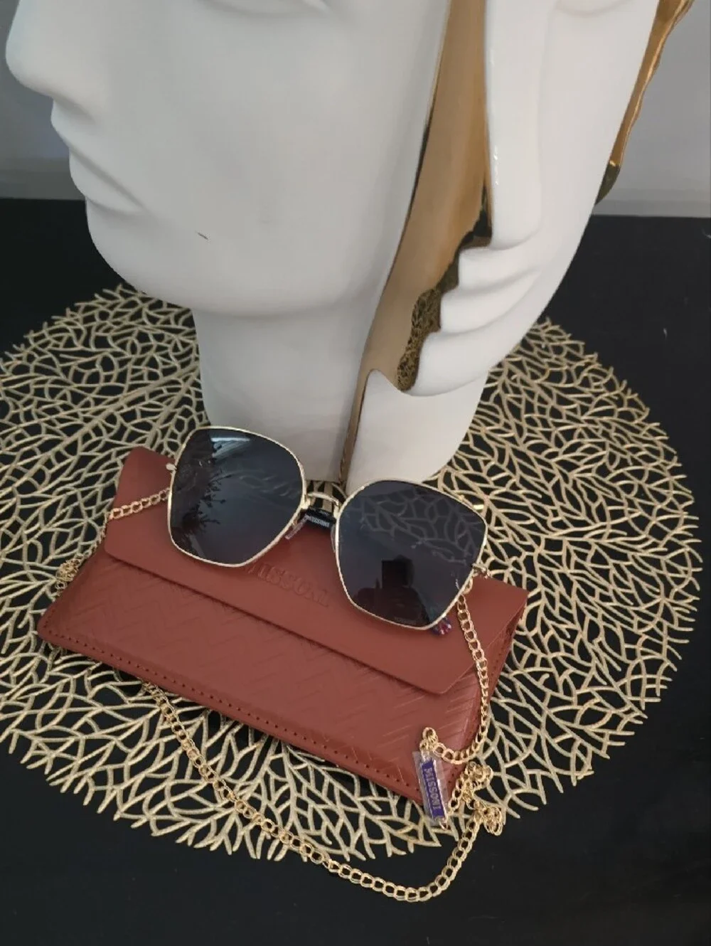 Missoni Brown Wallet with Gold-Trim Sunglasses